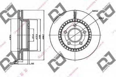 DJ PARTS bd2067 -  Тормозной диск